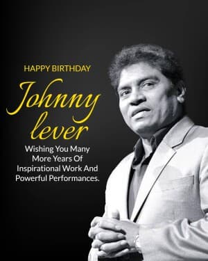 Johnny Lever Birthday flyer