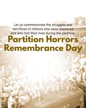 Partition Horrors Remembrance Day banner