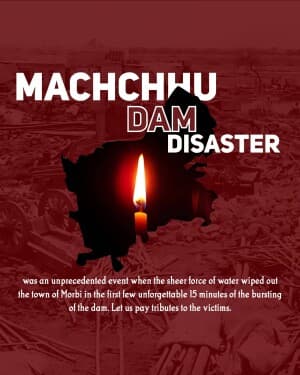 Machchhu Dam Disaster Remembrance Day event poster