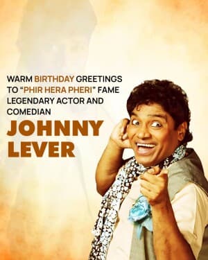 Johnny Lever Birthday poster