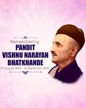 Pandit Vishnu Narayan Bhatkhande Ji Jayanti event poster