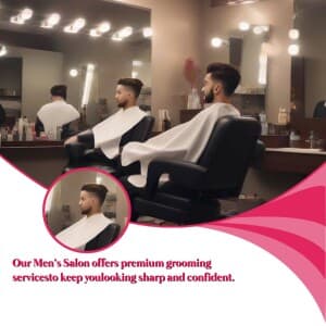 Beauty parlor and salon promotional images