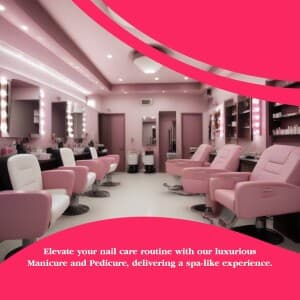 Beauty parlor and salon marketing poster