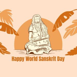 World Sanskrit Day whatsapp status poster