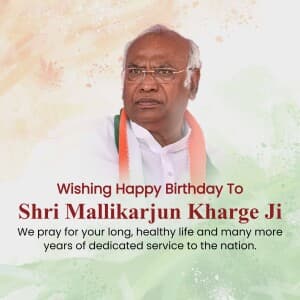 Mallikarjun Kharge Birthday event poster