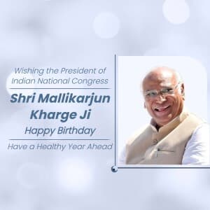 Mallikarjun Kharge Birthday poster