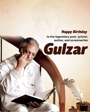 Gulzar Birthday illustration