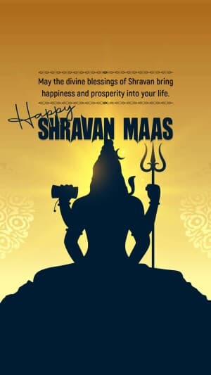 Shravan Maas  Insta Story whatsapp status poster