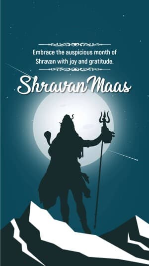 Shravan Maas  Insta Story creative image