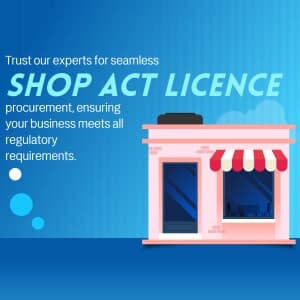 Shop Act Licence poster