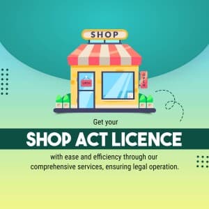 Shop Act Licence post