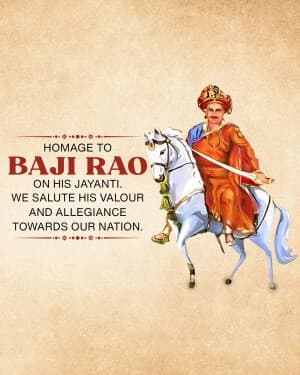 Baji Rao I Jayanti flyer