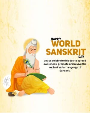 World Sanskrit Day event poster