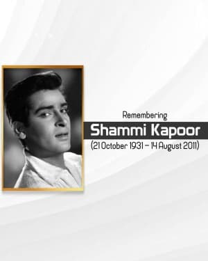 Shammi Kapoor Punyatithi event poster