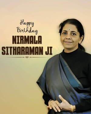 Nirmala Sitharaman Birthday graphic