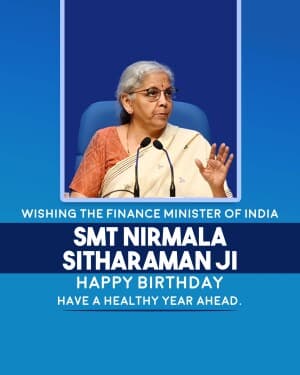 Nirmala Sitharaman Birthday image