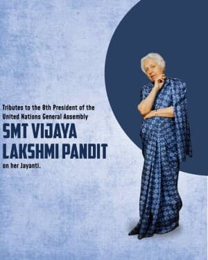 Vijaya Lakshmi Pandit Jayanti video