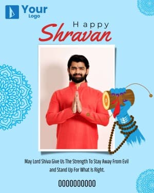 Shravan  Wishes Templets Social Media template