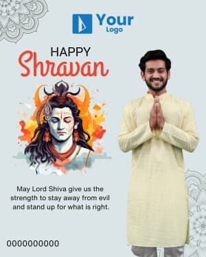 Shravan  Wishes Templets template