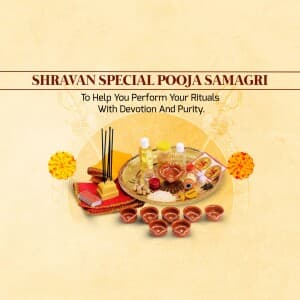 Shravan Special Pooja Samagri event poster