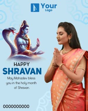 Shravan  Wishes Templets poster