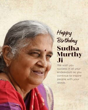 Sudha Murthy Birthday banner