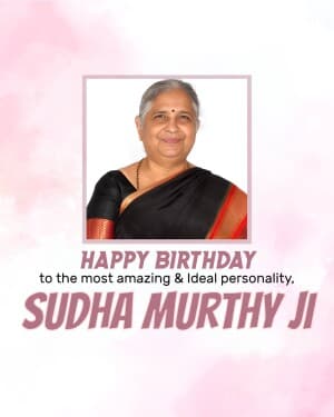 Sudha Murthy Birthday image