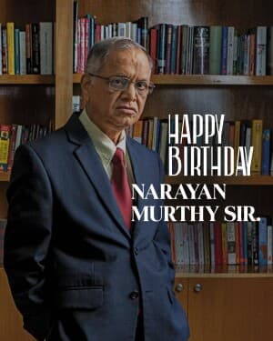 Narayana Murthy Birthday illustration