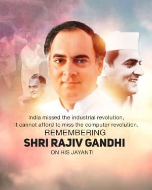 Rajiv Gandhi Jayanti banner