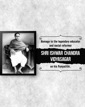 Ishwar Chandra Vidyasagar Punyatithi event poster