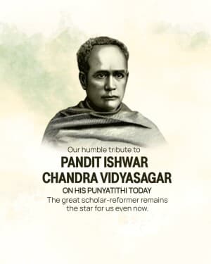 Ishwar Chandra Vidyasagar Punyatithi flyer