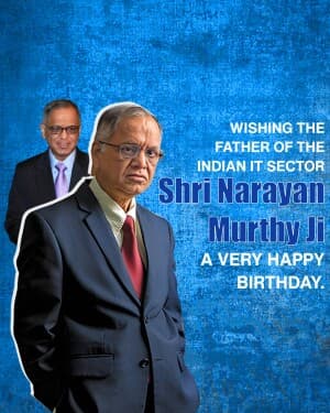 Narayana Murthy Birthday event poster