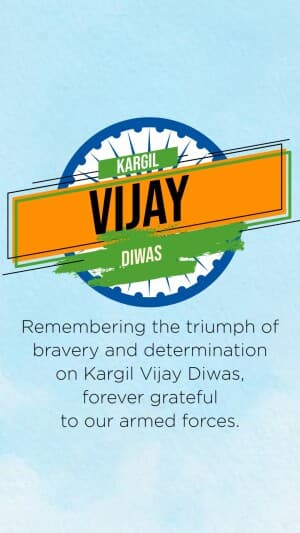 Kargil Vijay Diwas Insta Story facebook ad banner