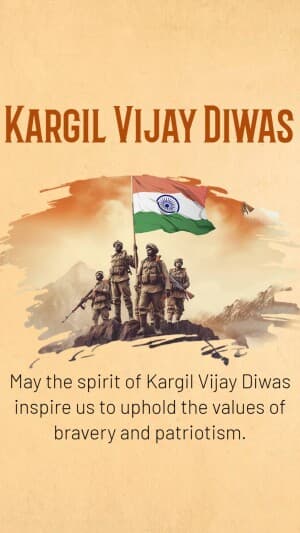 Kargil Vijay Diwas Insta Story whatsapp status poster