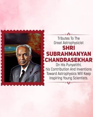 Subrahmanyan Chandrasekhar Punyatithi event poster