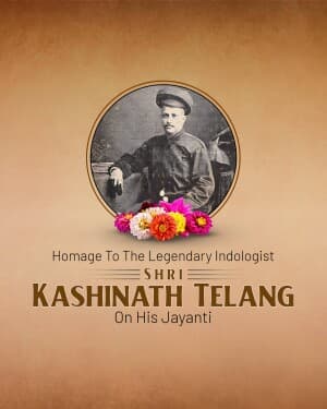 Kashinath Trimbak Telang Jayanti graphic