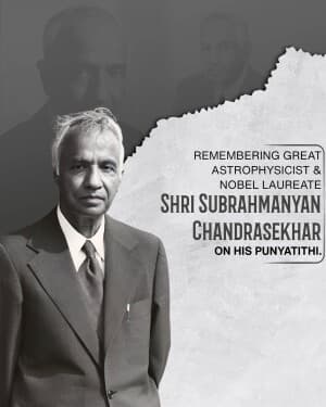 Subrahmanyan Chandrasekhar Punyatithi flyer