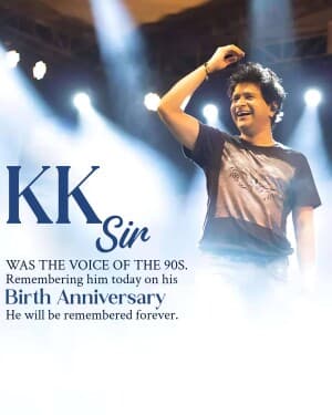 KK Birth Anniversary flyer