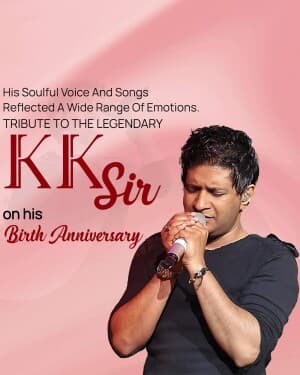 KK Birth Anniversary event poster