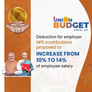 Union Budget 2024 - 25 whatsapp status poster