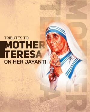 Mother Teresa Jayanti graphic