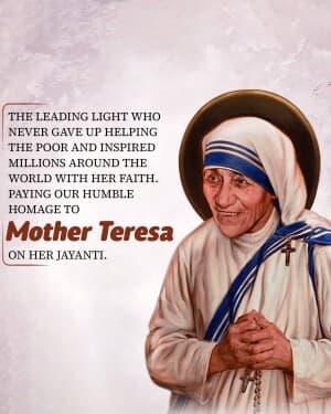 Mother Teresa Jayanti flyer