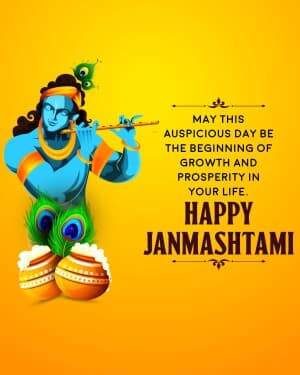 Krishna Janmashtami event poster