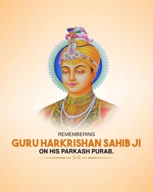 Guru Harkrishan Sahib Ji Prakash Parab poster Maker