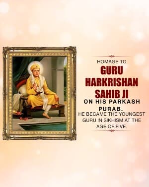 Guru Harkrishan Sahib Ji Prakash Parab flyer