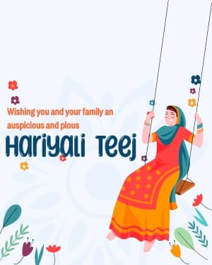 Hariyali Teej illustration