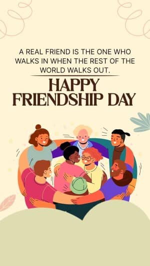 Friendship Day Insta Story illustration