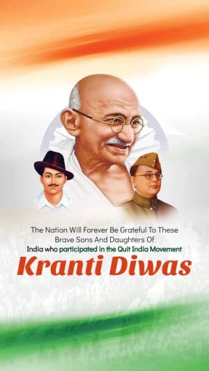 Kranti Diwas Insta Story flyer