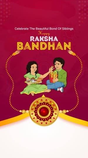 Raksha Bandhan Insta Story illustration