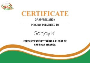 Har Ghar Tiranga Certificate facebook template